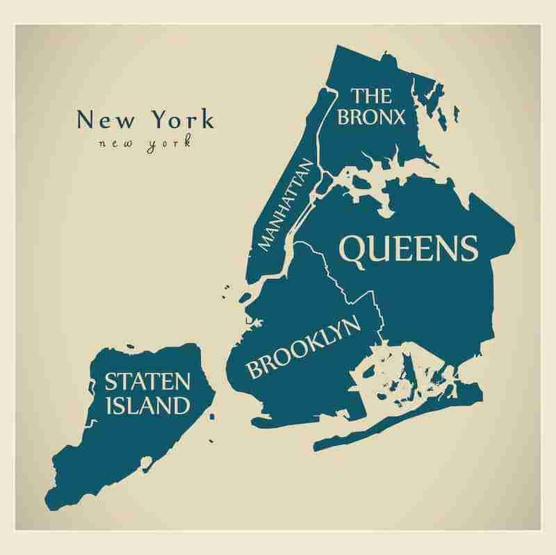 I distretti di New York: Manhattan, Brooklyn, Queens, il Bronx e Staten Island