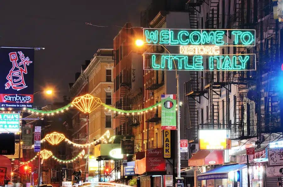 Little Italy, New York. Il quartiere italiano a Manhattan