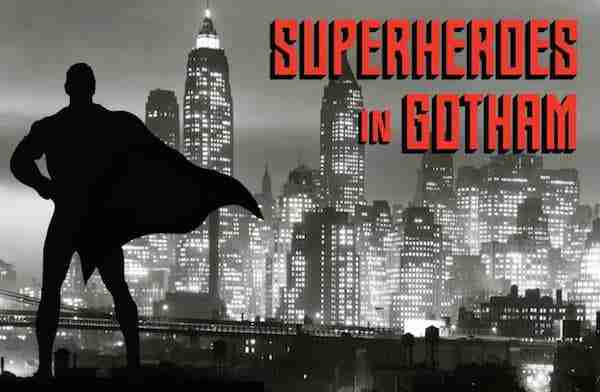 Esibizione superheroes in Gotham, New York