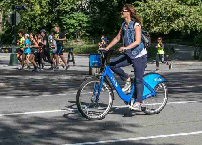 Central Park in bicicletta