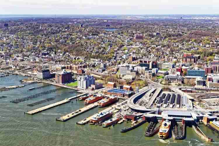 Veduta aerea di Staten Island