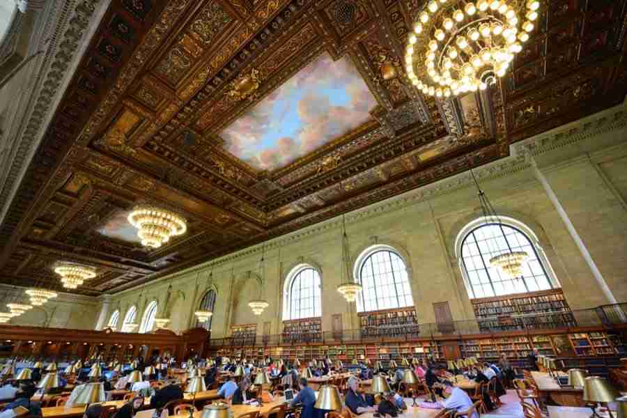 La sala di lettura della New York Public Library