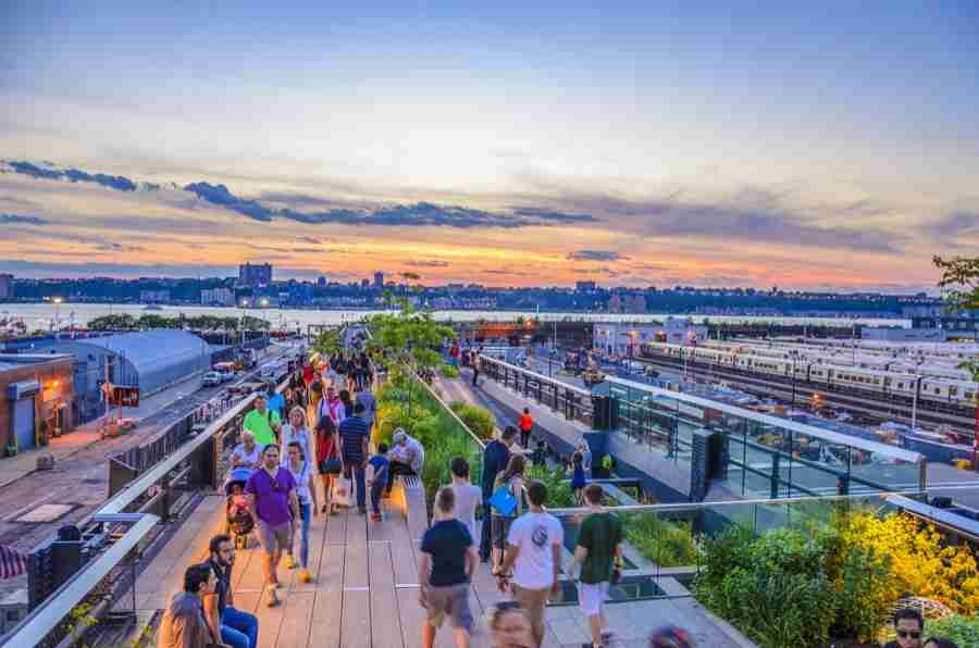 La bellissima vista dalla High Line, New York