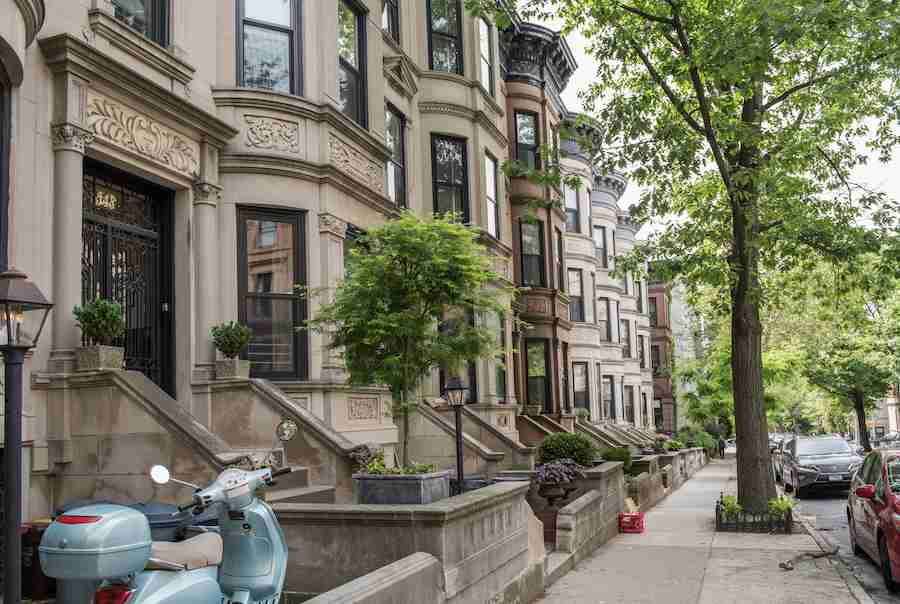 Brownstone nelle bellissime vie di Park Slope, Brooklyn