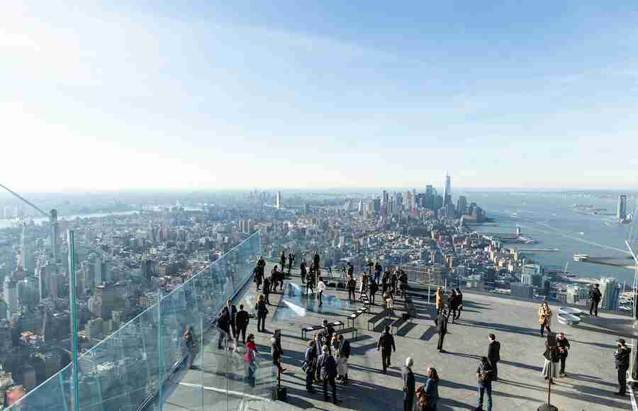 La terrazza esterne dell'osservatorio the Edge, New York