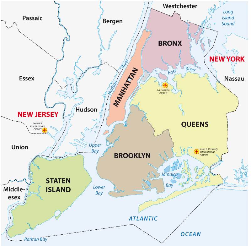Mappa dei distretti di New York