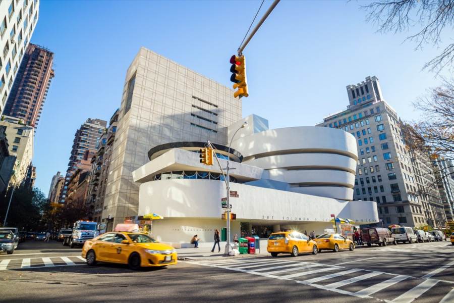 La bellissima struttura del Guggenheim Museum di New York