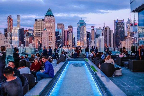 Rooftop bar a New York