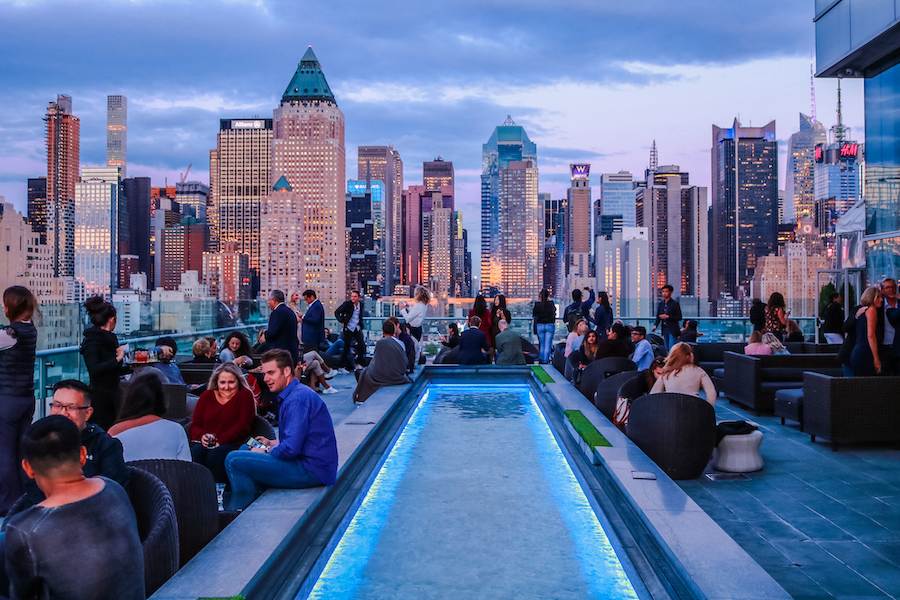 Rooftop bar a New York
