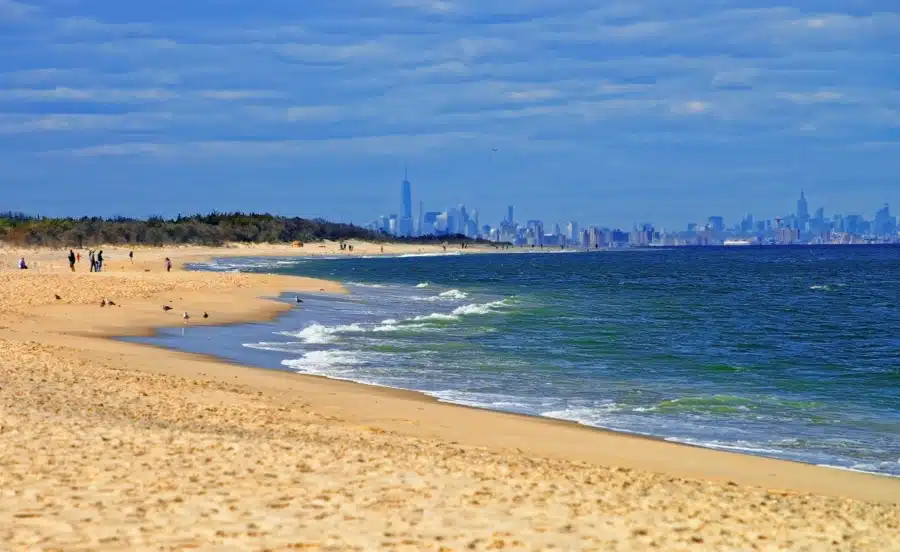La spiaggia di Sandy Hook nel New Jersey