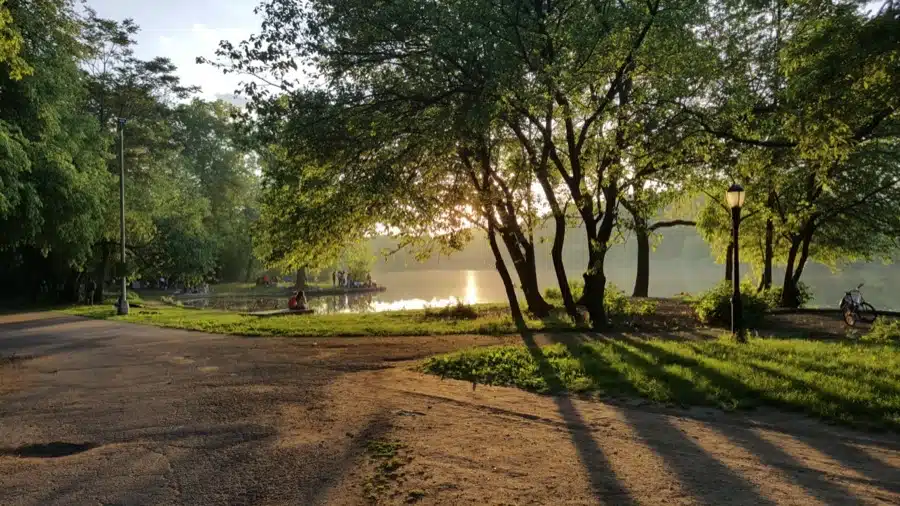 Prospect Park: tramonto al Prospect Park Lake