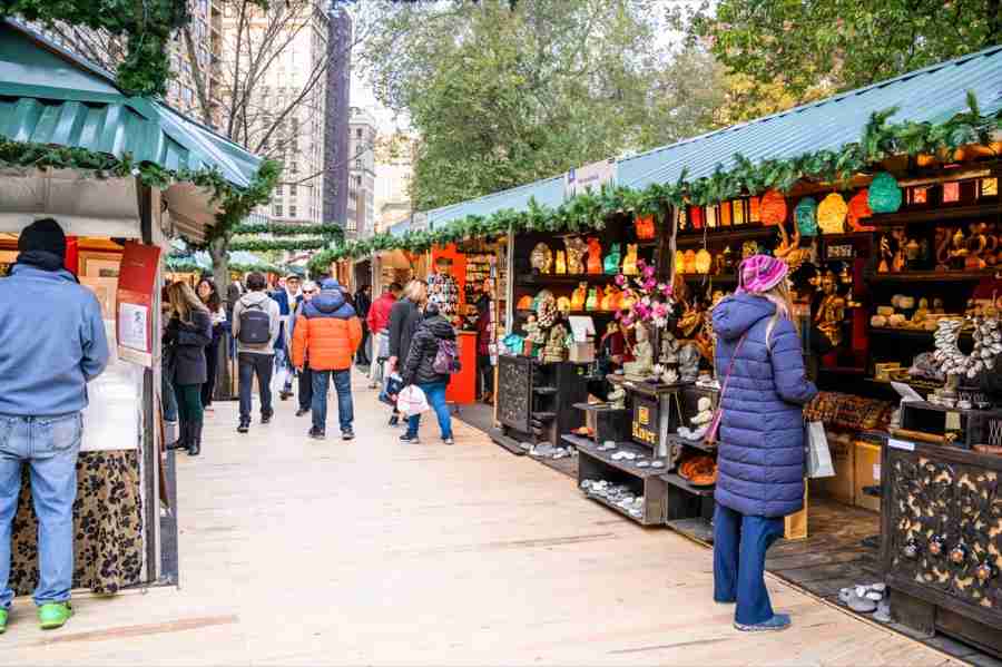 Il mercatino di Natale di Union Square, New York