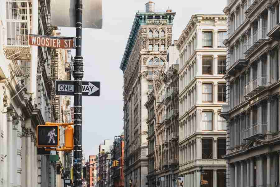 SoHo è uno dei miei quartieri preferiti. Vista tra Broome e Wooster Street