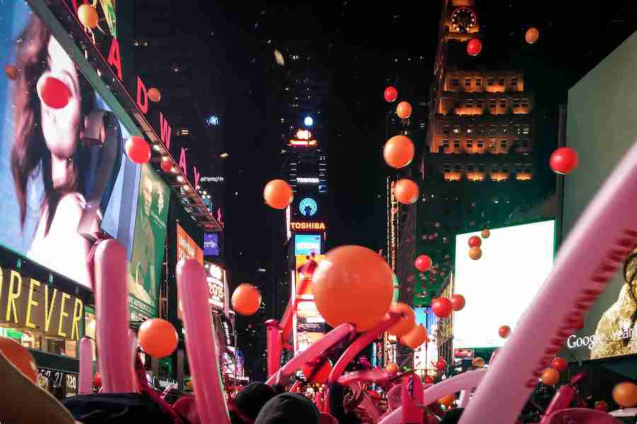 I festeggiamenti del Capodanno a New York a Times Square