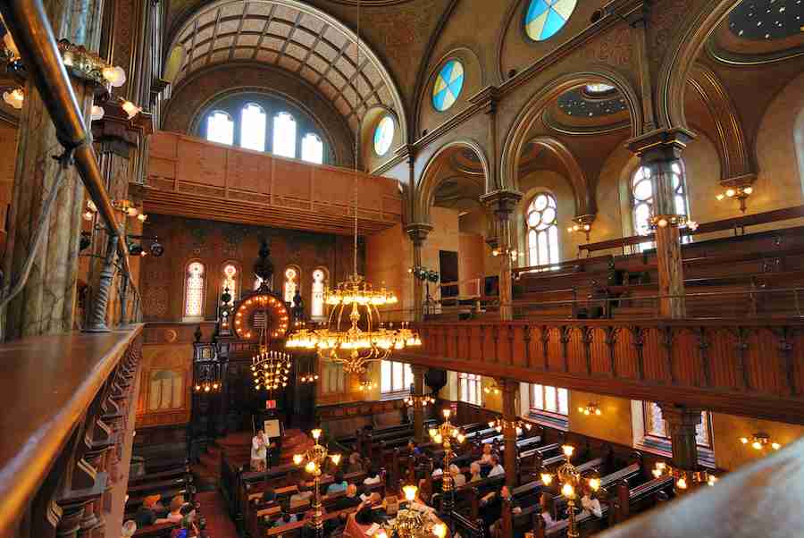 Interno della sinagoga di Eldridge Street, Lower East Side