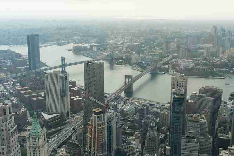 Vista dall'osservatorio del One World Trade Center