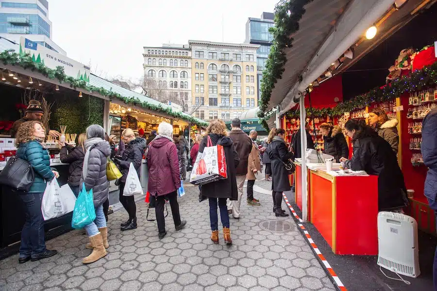 Il mercatino di Natale di Union Square, New York