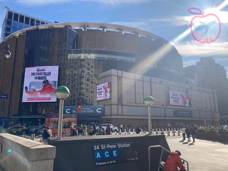 Il Madison Square Garden e la stazione metro 34th street Penn Station