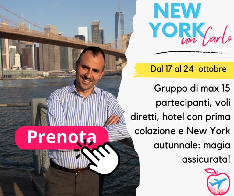 Viaggio organizzato New York con Carlo ad ottobre
