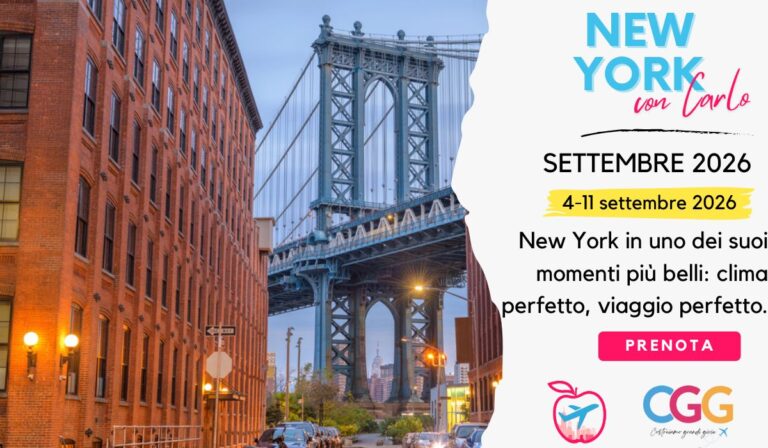 New York con Carlo viaggio organizzato settembre 2026